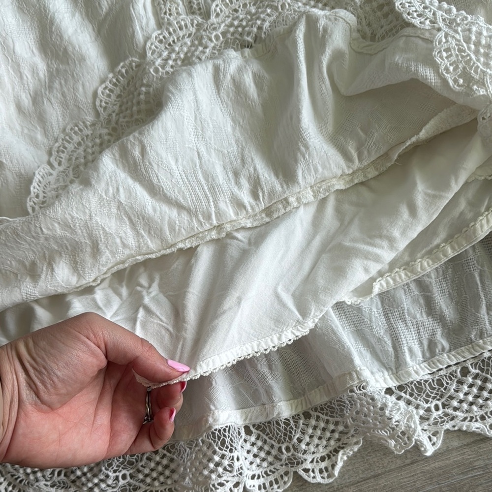 Anthropologie White Long Sleeve Dress Size Medium - Picture 12 of 12